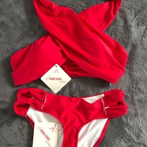 Shore road cross cross bikini top & bottom